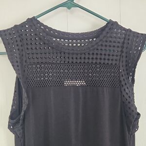 Michael Kors Black Dress with Crochet Detail